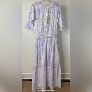 LoveShack Fancy women's Beth dress violet purple dress size medium‎ NWT